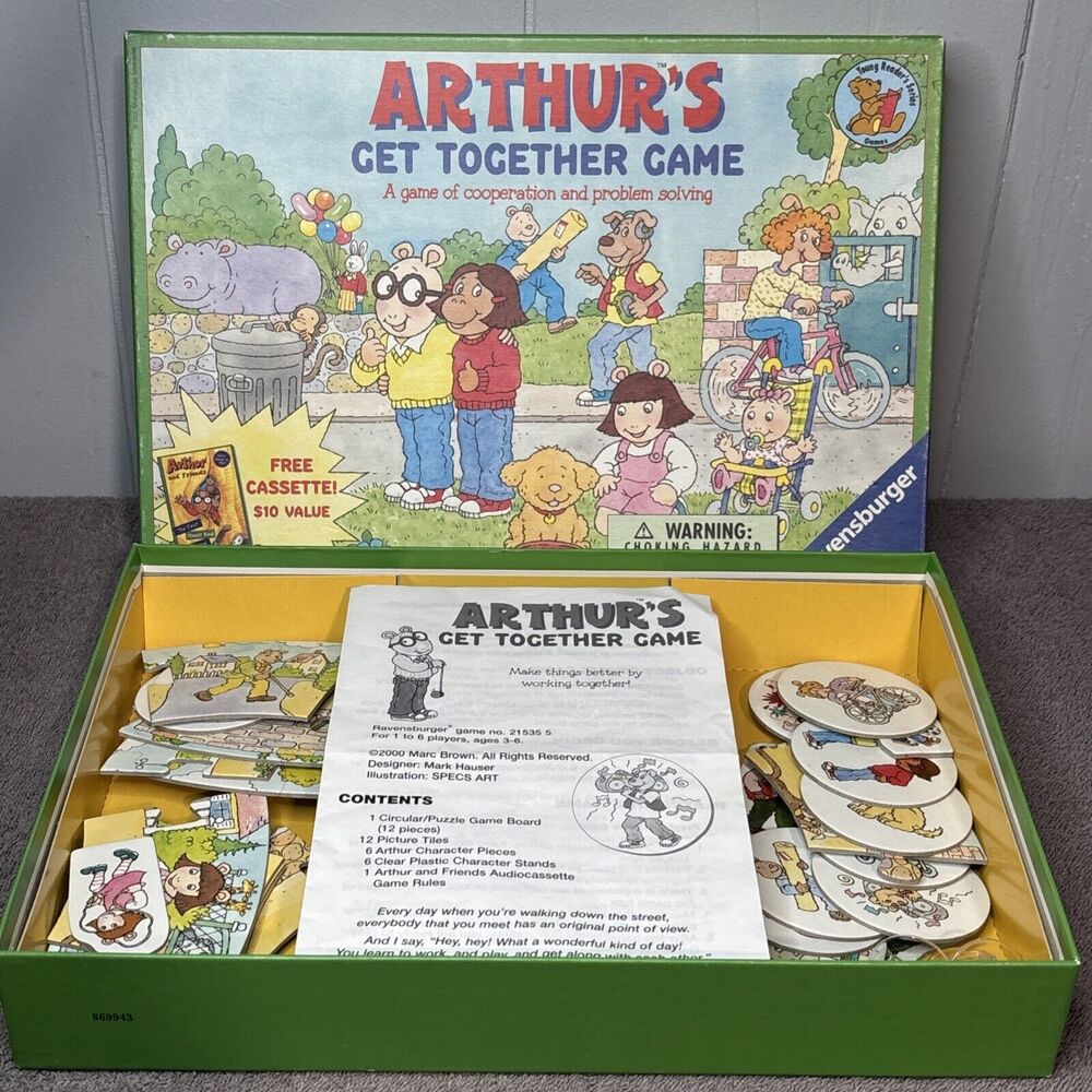 Arthur’s Get Together Game By Ravensburger 2000 Marc Brown Puzzle Board Game - Picture 5 of 12